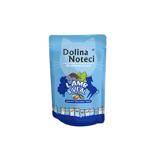 DOLINA NOTECI Superfood jagnięcina z cielęciną dla kota 85G 