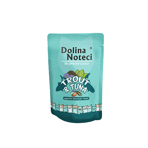 DOLINA NOTECI Superfood pstrąg i tuńczyk dla kota 85G 