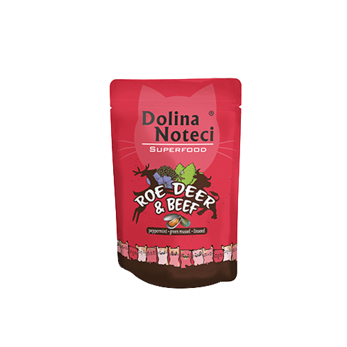 DOLINA NOTECI Superfood sarna i wołowina dla kota 85G 