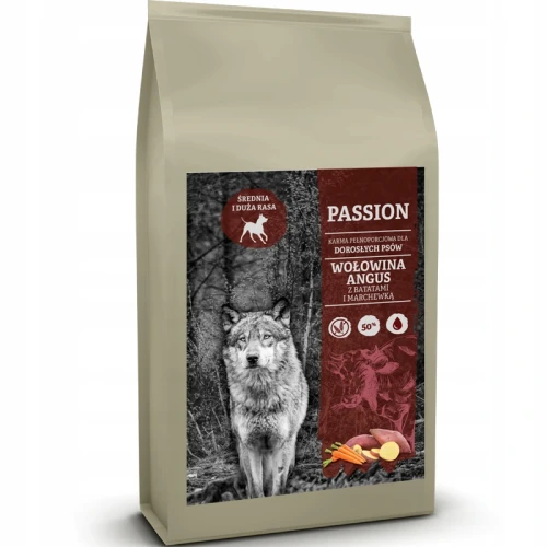 Passion Wolf Adult Medium & Large Wołowina Angus  2kg