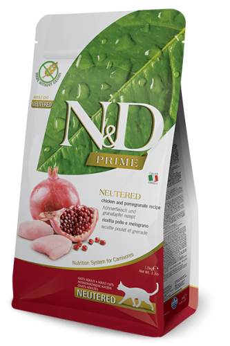 FARMINA N&D PRIME NEUTERED  Kurczak z owocami granatu 1,5kg
