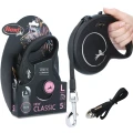 FLEXI Smycz automatyczna Classic Taśma L 50kg czarna 5m