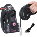 FLEXI Smycz automatyczna Classic Taśma S 15kg  czarna 5m