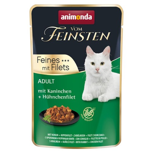 ANIMONDA Adult Cat Fileciki z Królikiem i kurczakiem 85g  