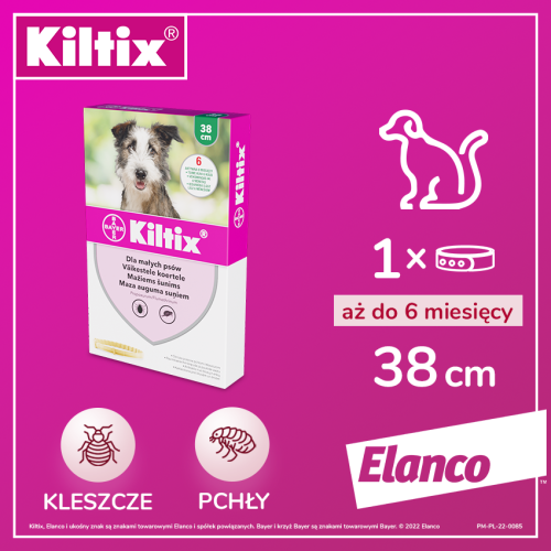 BAYER Kiltix obroża przeciw pchłom i kleszczom 38 cm 