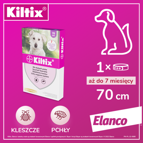 BAYER Kiltix obroża przeciw pchłom i kleszczom 70cm