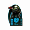 FLEXI Smycz automatyczna Taśma M 25kg  niebieski neon 5m