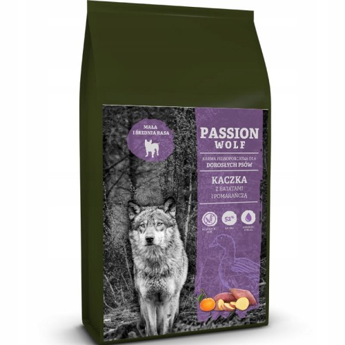 Passion Wolf Adult Small & Medium Kaczka z Pomarańczą 6kg 