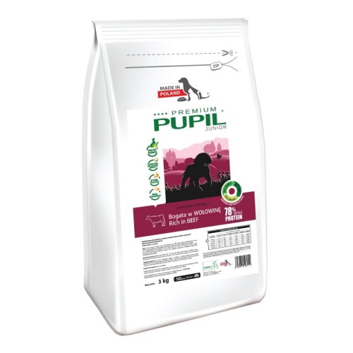 PUPIL Premium Junior Extra Large  Wołowina 12 kg 