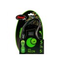 FLEXI Smycz automatyczna Taśma S 15kg  zielony neon 5m