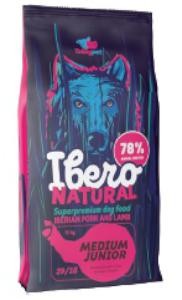 IBERO NATURAL MEDIUM JUNIOR Wieprzowina & Jagnięcina 3kg
