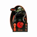 FLEXI Smycz automatyczna Taśma M 25kg pomarańczowy neon 5m