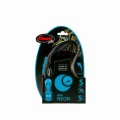 FLEXI Smycz automatyczna Taśma S 15kg niebieski neon  5m 