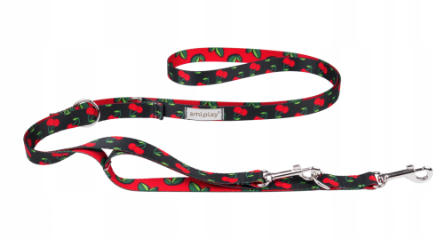 AMIPLAY Smycz regulowana 7w1 CHERRY