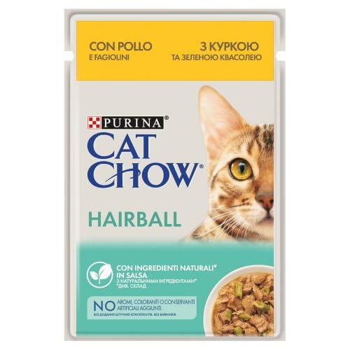 Purina Cat Chow Hairball  z kurczakiem w sosie  85g