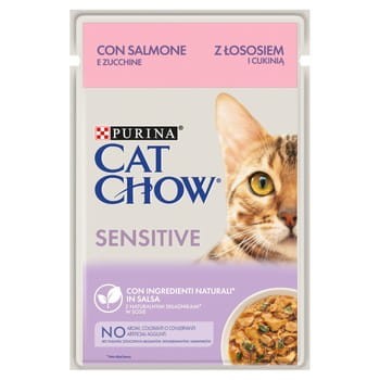 Purina Cat Chow Sensitive  z łososiem w sosie  85 g