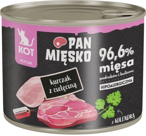 PAN MIĘSKO Kurczak z Cielęciną dla kociąt 200g