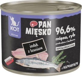 PAN MIĘSKO Indyk z Łososiem dla kociąt 200g