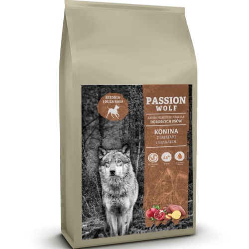 Passion Wolf Adult Medium & Large  Konina  12kg 