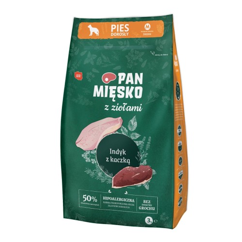 Pan Mięsko z Ziołami Indyk z Kaczką M 3kg
