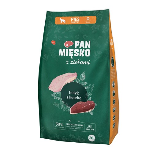 Pan Mięsko z Ziołami Indyk z Kaczką M 20kg