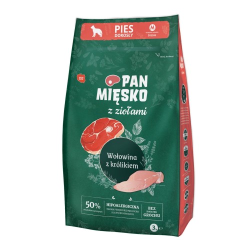 Pan Mięsko z Ziołami Wołowina z Królikiem M 3kg 
