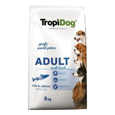 TROPIDOG Adult Small Łosoś  8kg