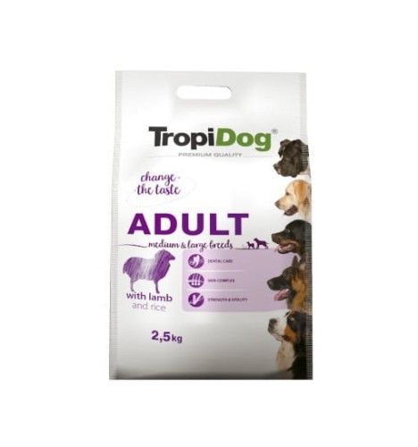 TROPIDOG Adult Medium & Large Jagnięcina  2,5 kg 