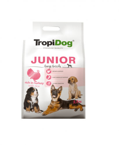TROPIDOG Junior Large Indyk 2,5kg 