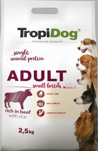 TROPIDOG Adult Small Wołowina 2,5kg 