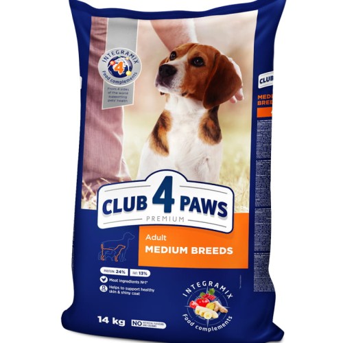 CLUB 4 PAWS Adult Medium Kurczak 14kg 