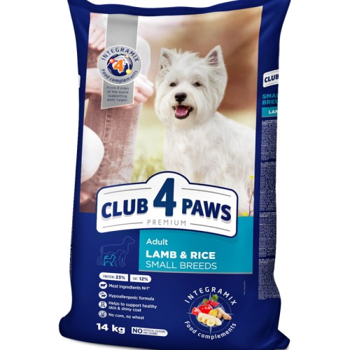 CLUB 4 PAWS Adult Small Jagnięcina 14kg