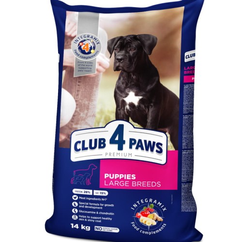 CLUB 4 PAWS Puppy Large Kurczak  14kg