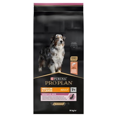 PURINA PRO PLAN  Adult 7+  Medium & Large Sensitive Skin  Łosoś  14kg