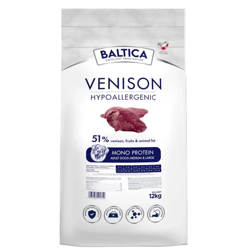 BALTICA Adult Large L/XL Dziczyzna z ryżem 12kg 