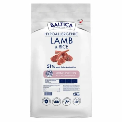 BALTICA Adult Medium M Jagnięcina z ryżem 12kg 