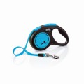 FLEXI Smycz automatyczna Taśma S 15kg niebieski neon  5m 