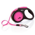 FLEXI Smycz automatyczna Taśma S 15kg różowy neon 5m