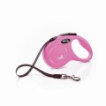FLEXI Smycz automatyczna Classic Taśma S 15kg różowa 5m