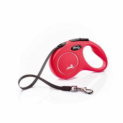 FLEXI Smycz automatyczna Classic Taśma S 15kg  czerwona 5m 