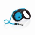 FLEXI Smycz automatyczna Taśma M 25kg  niebieski neon 5m