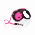 FLEXI Smycz automatyczna Taśma M 25kg różowy neon 5m