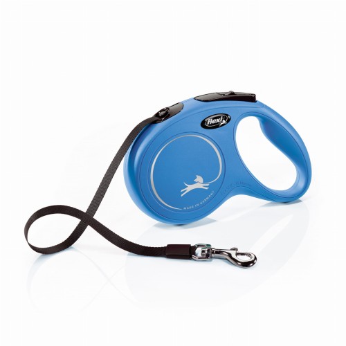 FLEXI Smycz automatyczna  Classic Taśma M 25kg  niebieski 5m 