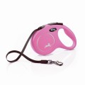 FLEXI Smycz automatyczna Classic Taśma M 25kg  różowa 5m 