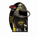 FLEXI Smycz automatyczna Giant Taśma L 50kg czarna 8m 