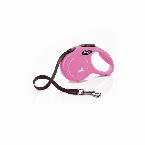 FLEXI Smycz automatyczna Classic Taśma XS 12kg różowa 3m 