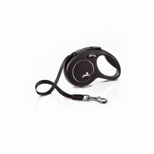 FLEXI Smycz automatyczna Classic Taśma XS 12kg  czarna 3m