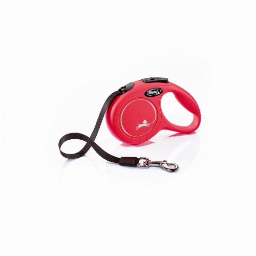 FLEXI Smycz automatyczna Classic Taśma XS 12kg czerwona 3m