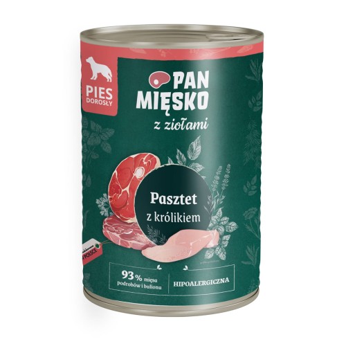 Pan Mięsko z Ziołami Pasztet z królikiem 400g 