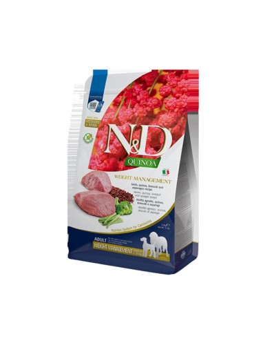 FARMINA N&D QUINOA WEIGHT MANAGEMENT Adult Medium & Maxi Lamb, Quinoa, Broccoli 7kg 